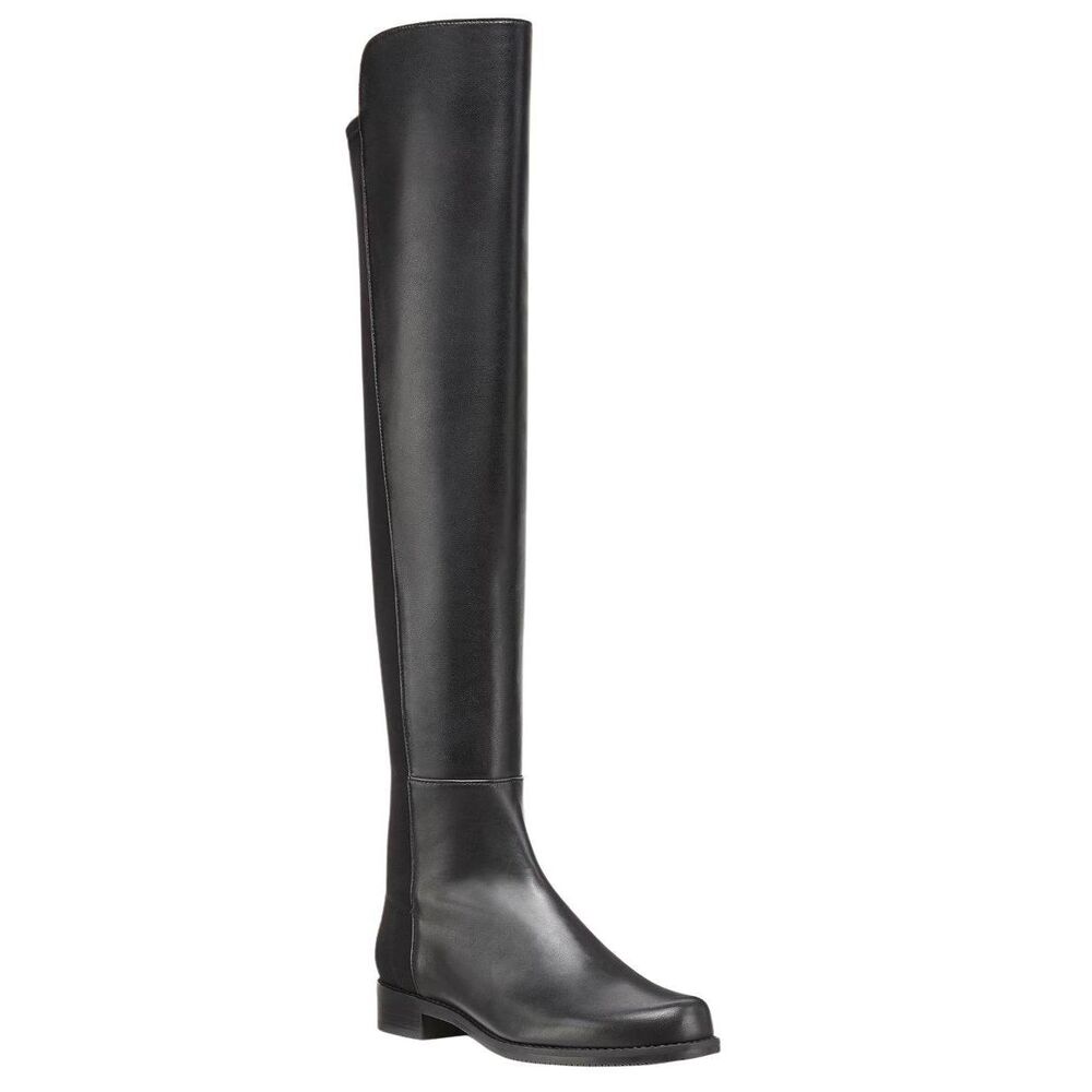 Stuart Weitzman Celia Over The Knee Boots Size 5.5 Black Nappa Leather‎